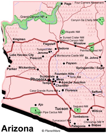 Arizona State Map