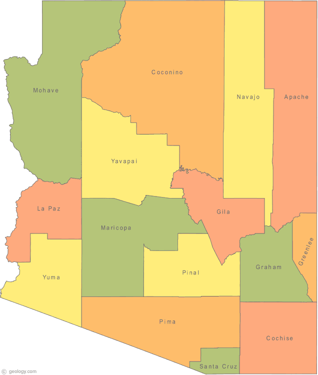 arizona county map