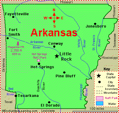 Arkansas Largest Cities Map