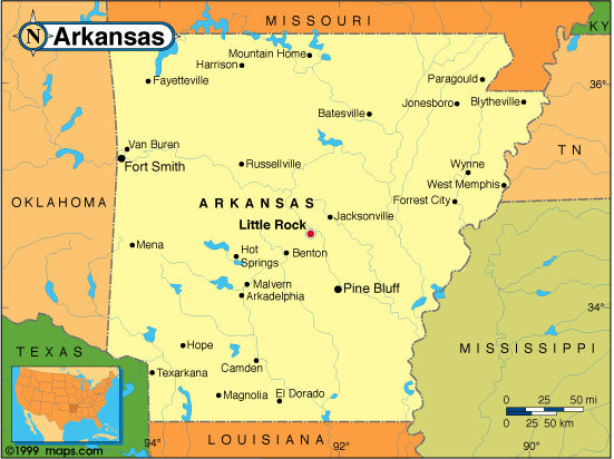 Map of Arkansas