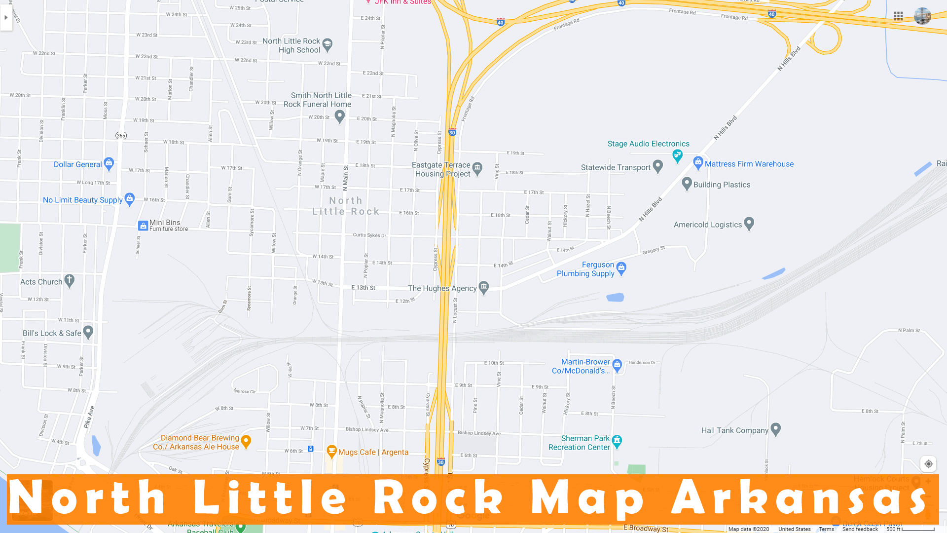 North Little Rock Arkansas Map