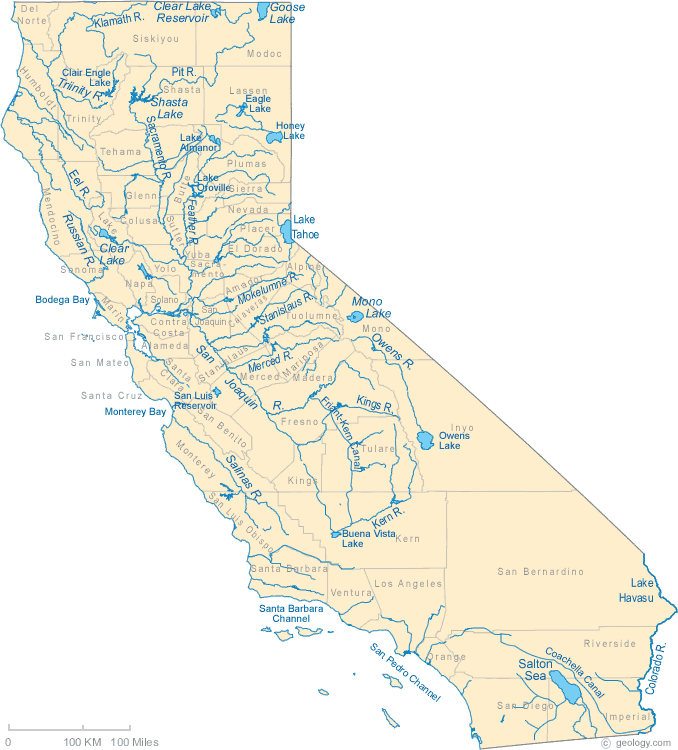 california rivers map