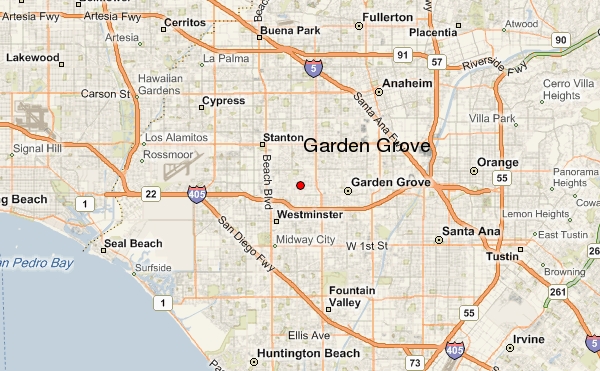 road map of garden grove
