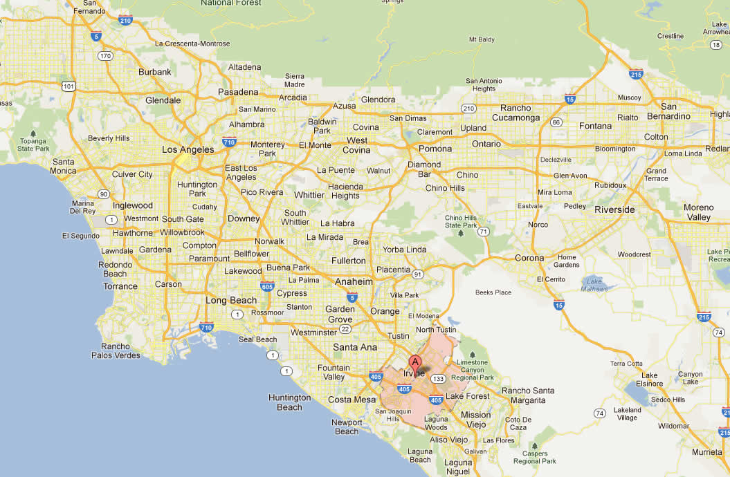 irvine California Map