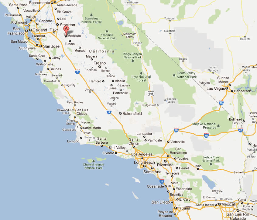 modesto map california