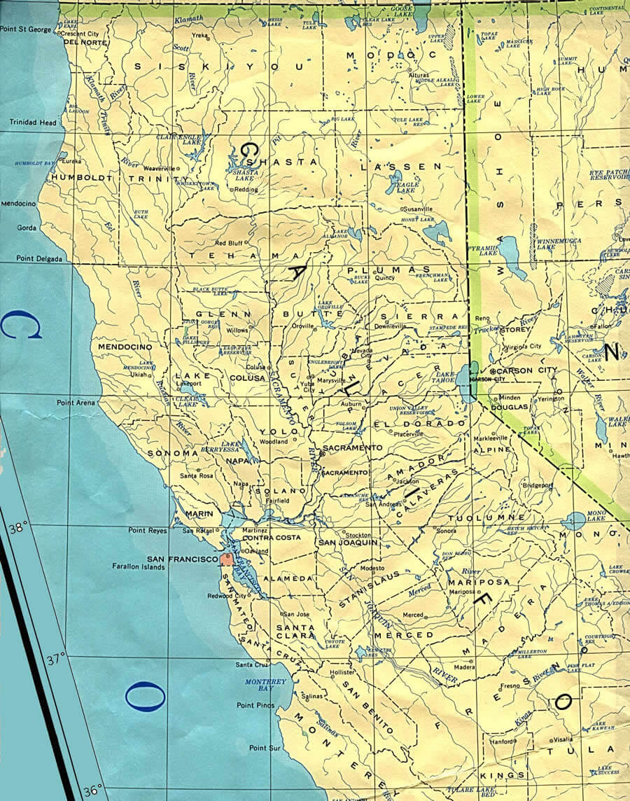 north california map