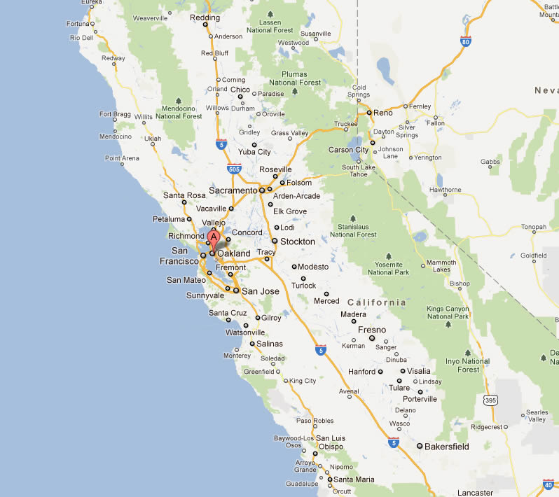 oakland map california