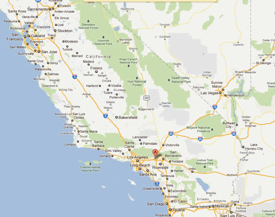 rancho cucamonga map california