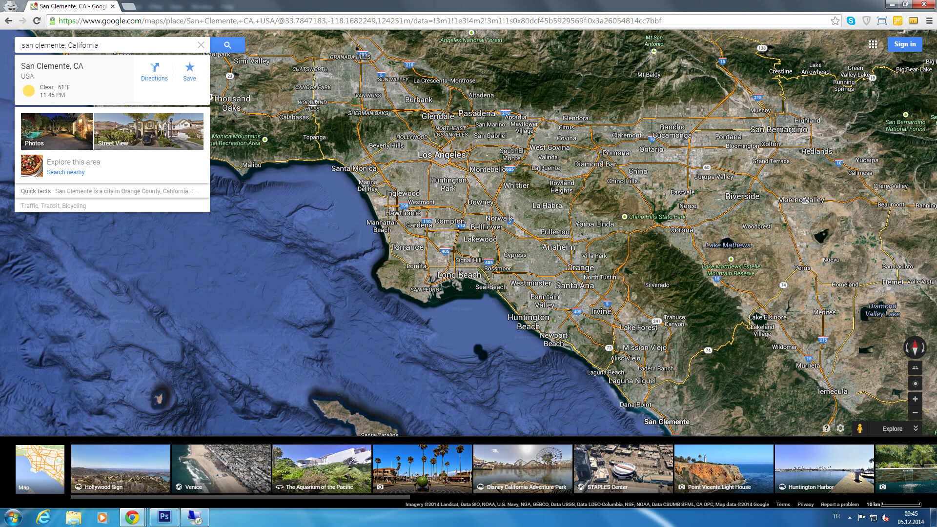 san clemente map california us satellite