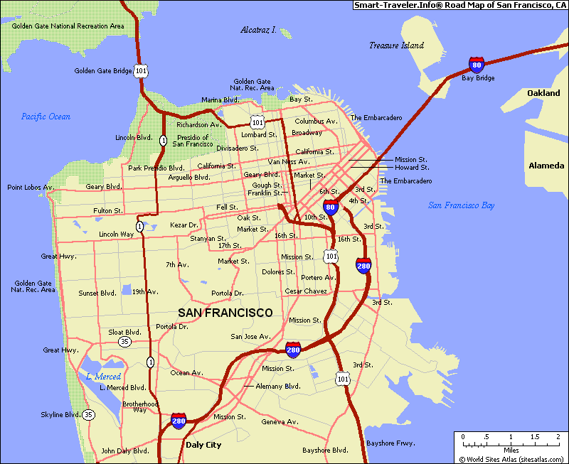 road map of san francisco