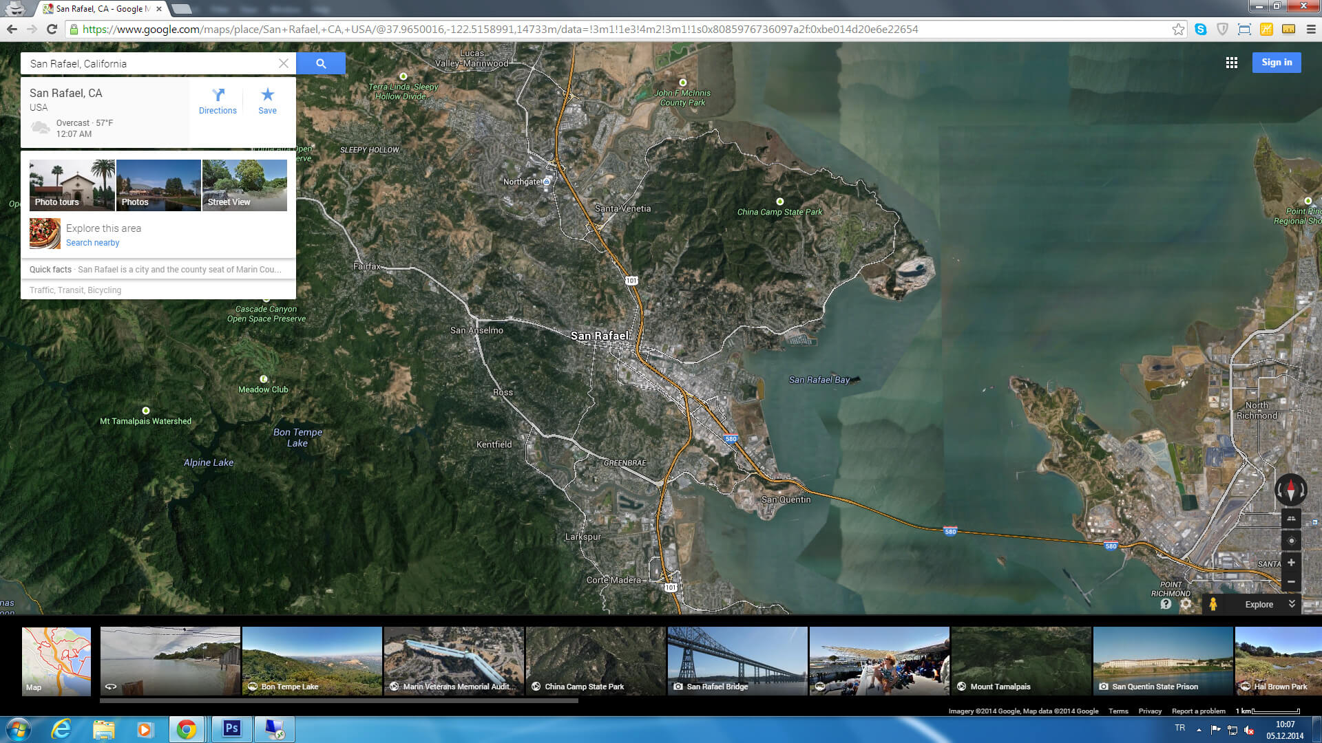 san rafael map california us satellite