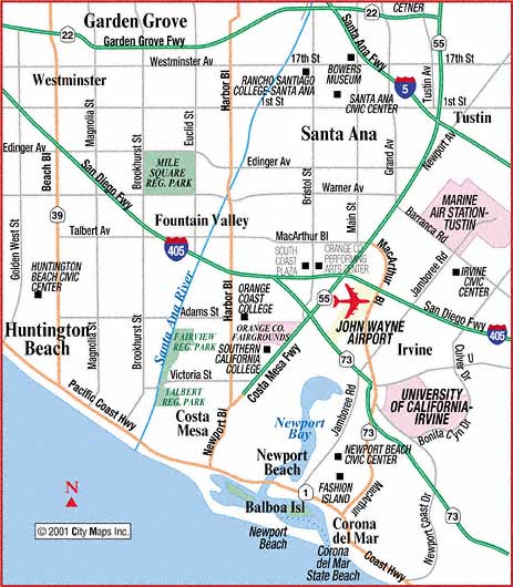 Santa Ana California Map Tumbler 