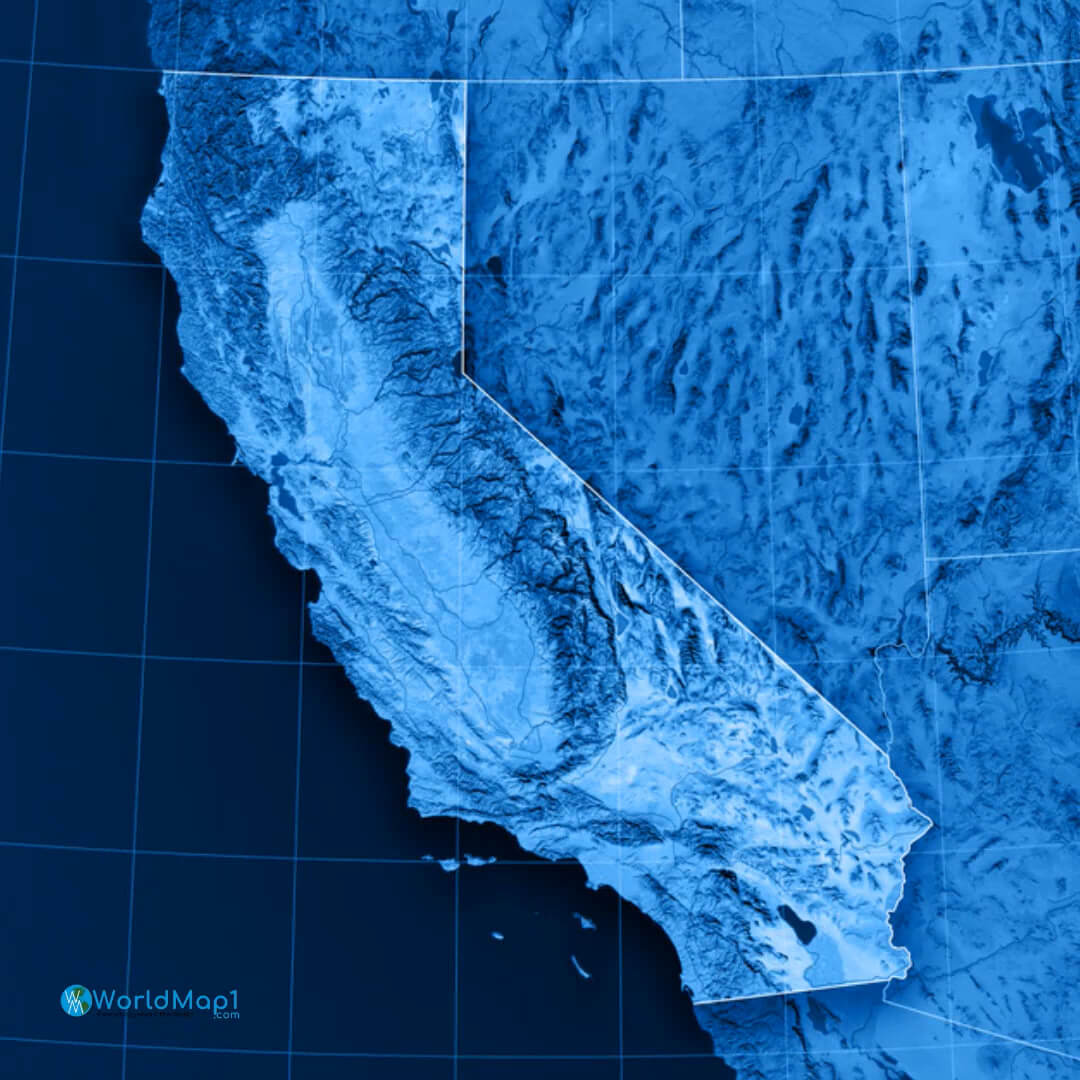 California Free Printable Map