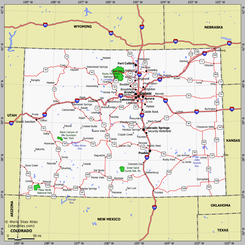 Colorado Highways Map