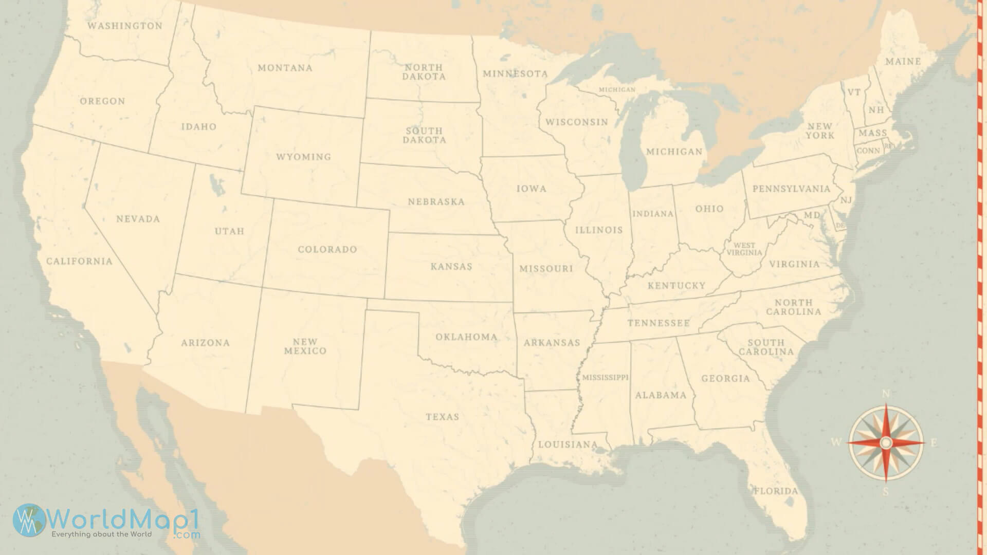High Detailed United States of - Geographic%20United%20States%20Map 
