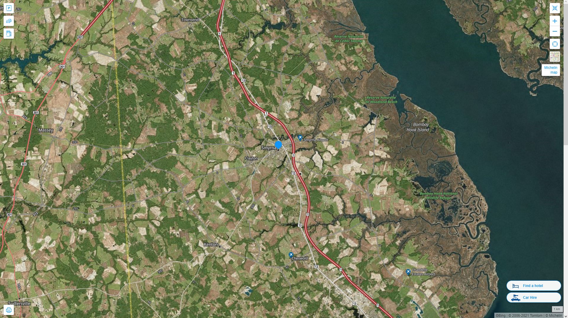 Smyrna, Delaware Map