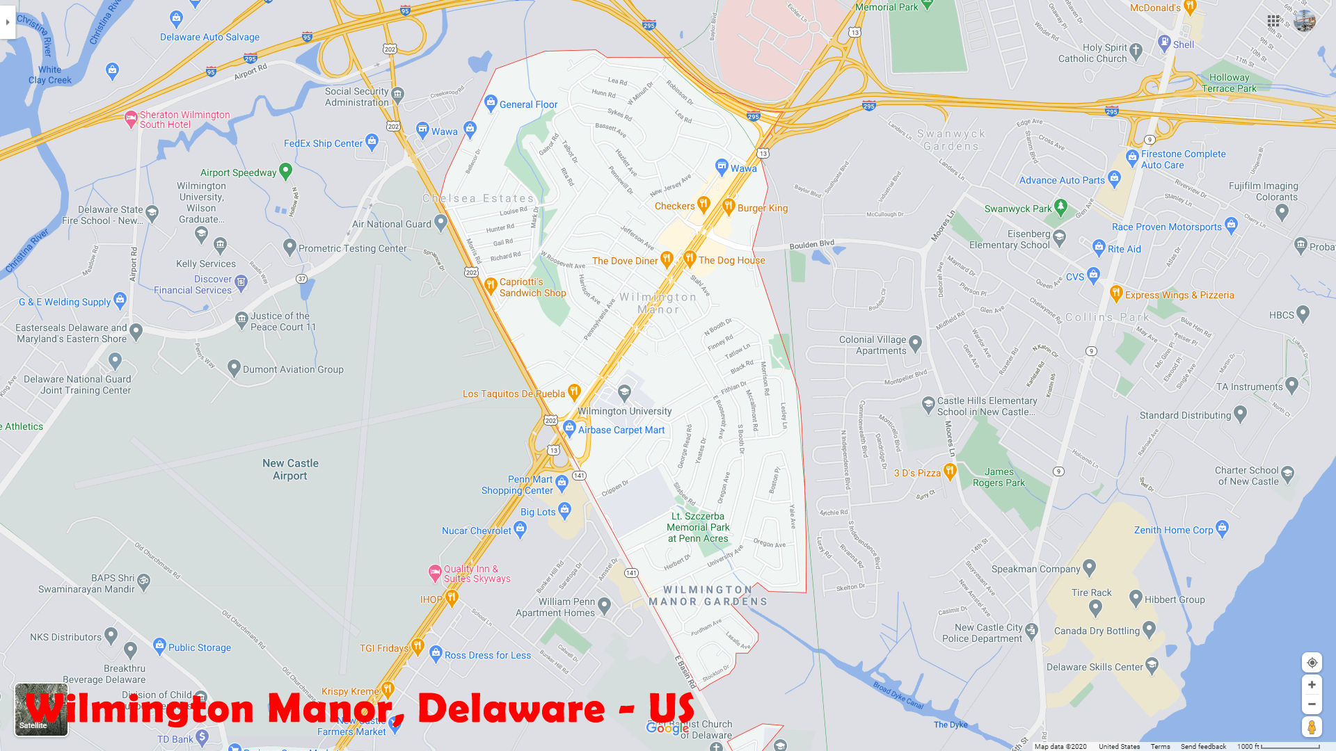 Jaranwala Map On Satellite Wilmington Manor Delaware Map And Wilmington Manor Delaware Satellite Image