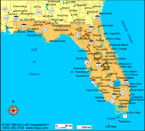 Florida Coast Map