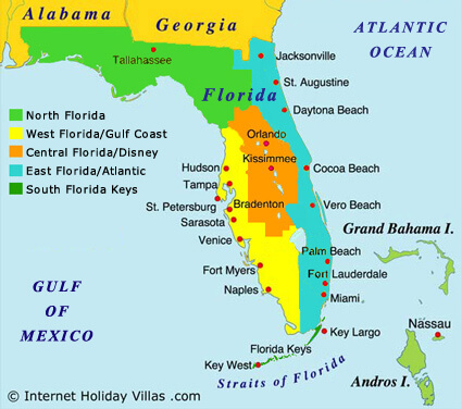 Florida Regions Map