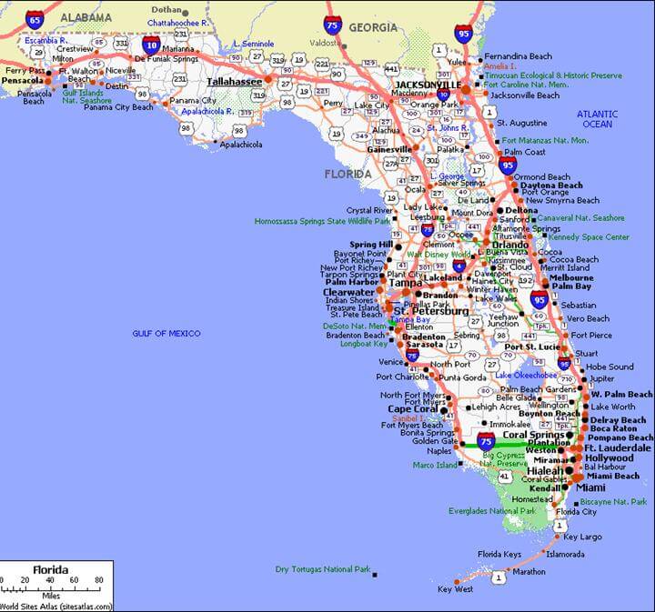 florida state road map