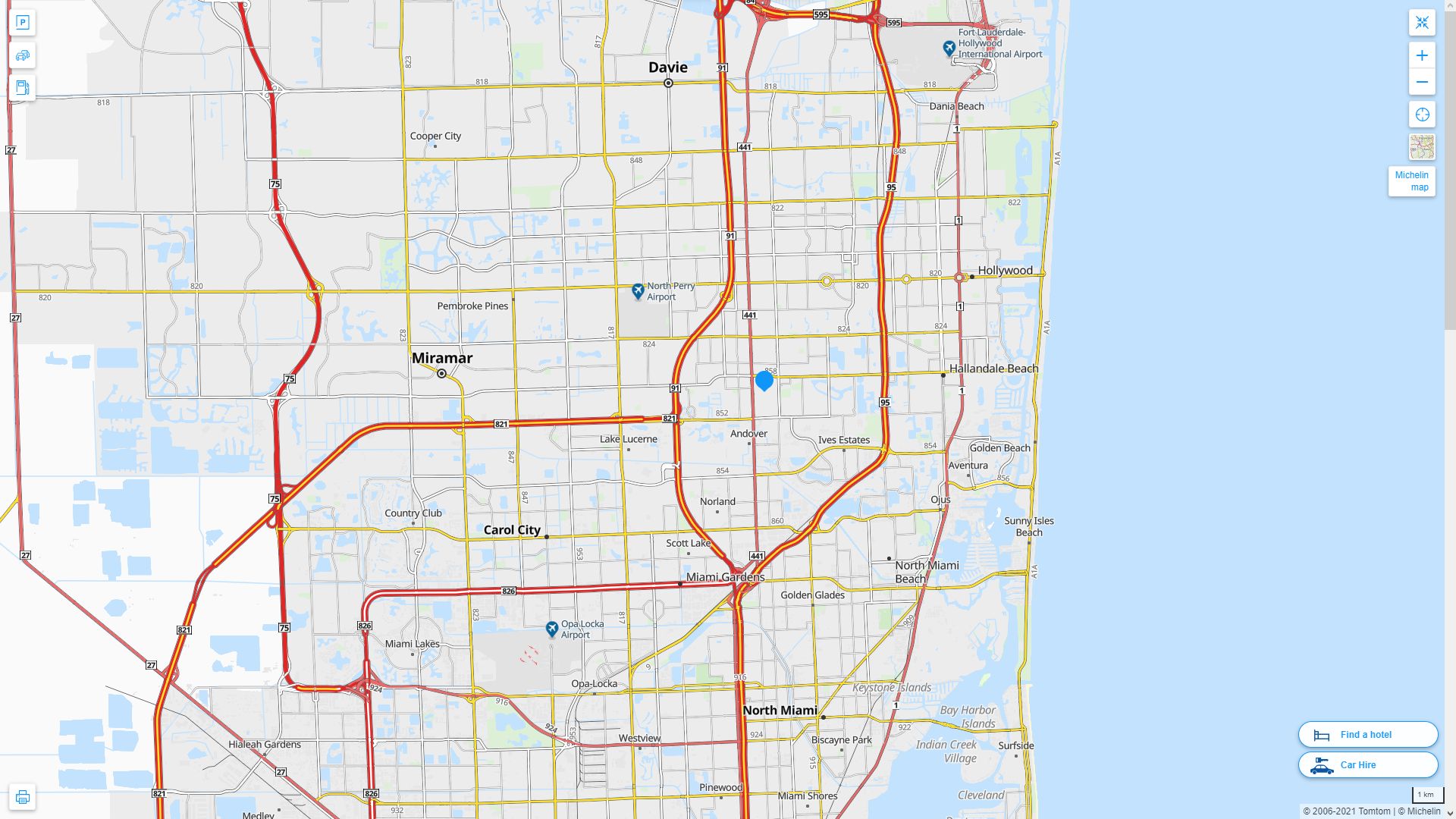 Miami Gardens Florida Map United - Miami Gardens%20Florida%20Highway%20and%20Road%20Map