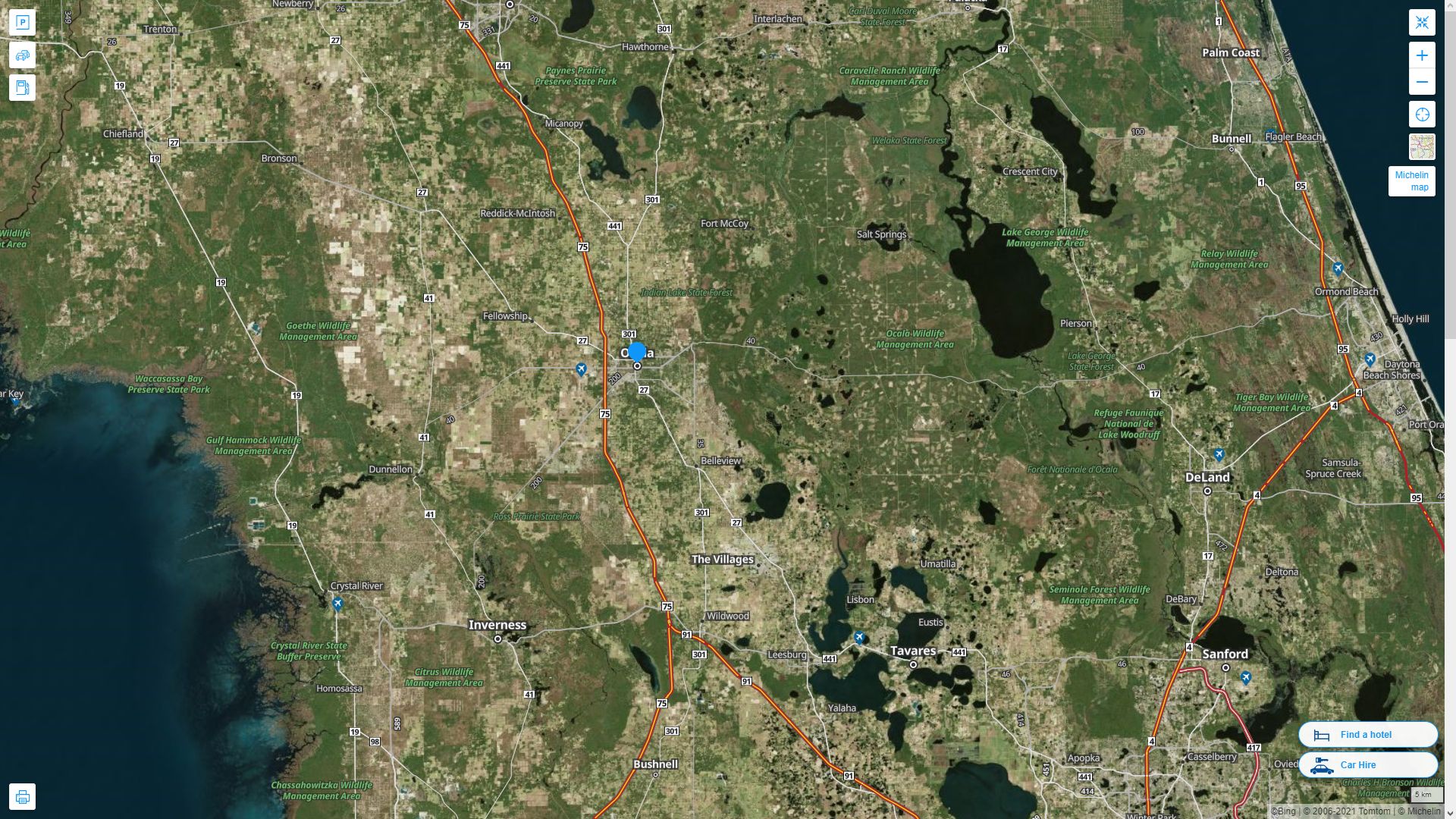 Ocala Florida Map United States - Ocala%20Florida%20Highway%20and%20Road%20Map%20with%20Satellite%20View
