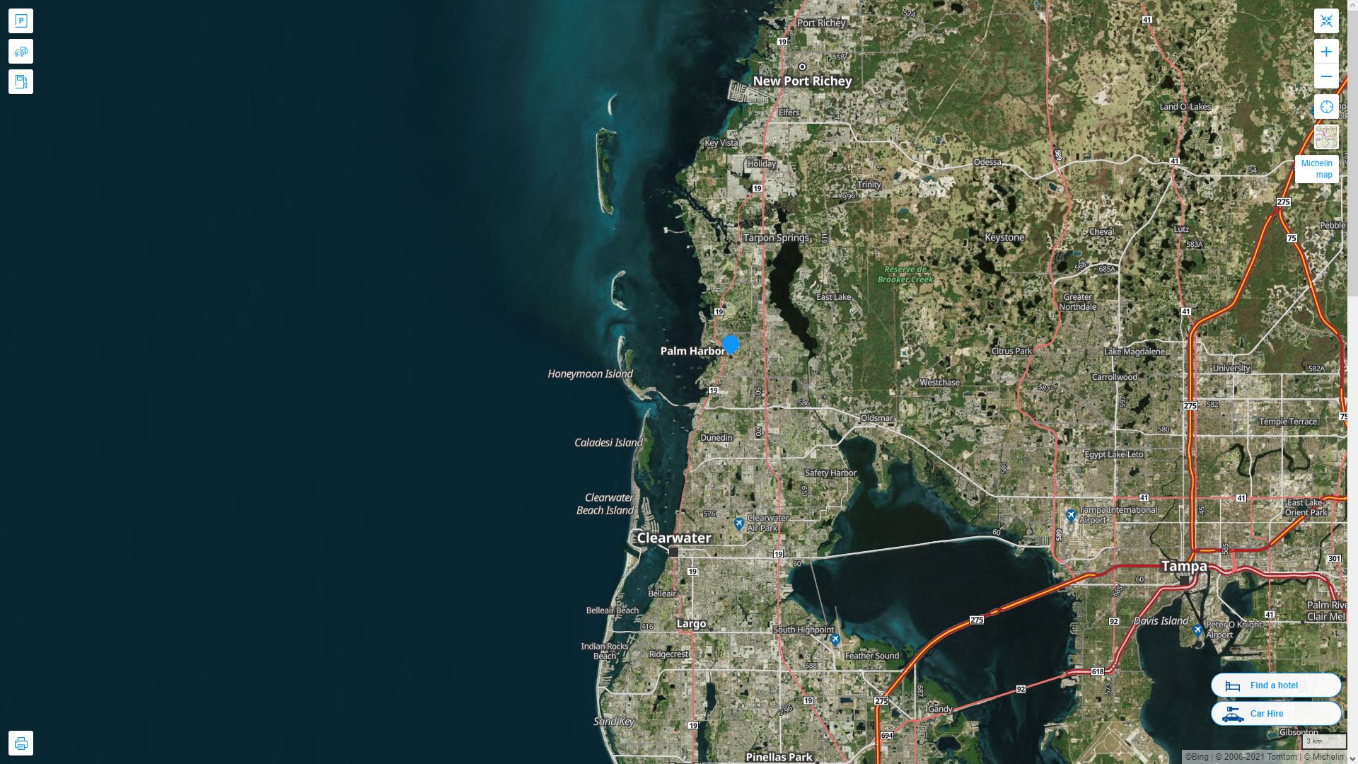 Palm Harbor Florida Map and Palm Harbor Florida Satellite Image
