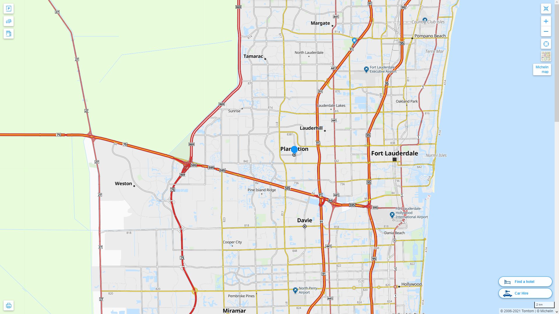Plantation Florida Map United - Plantation%20Florida%20Highway%20and%20Road%20Map
