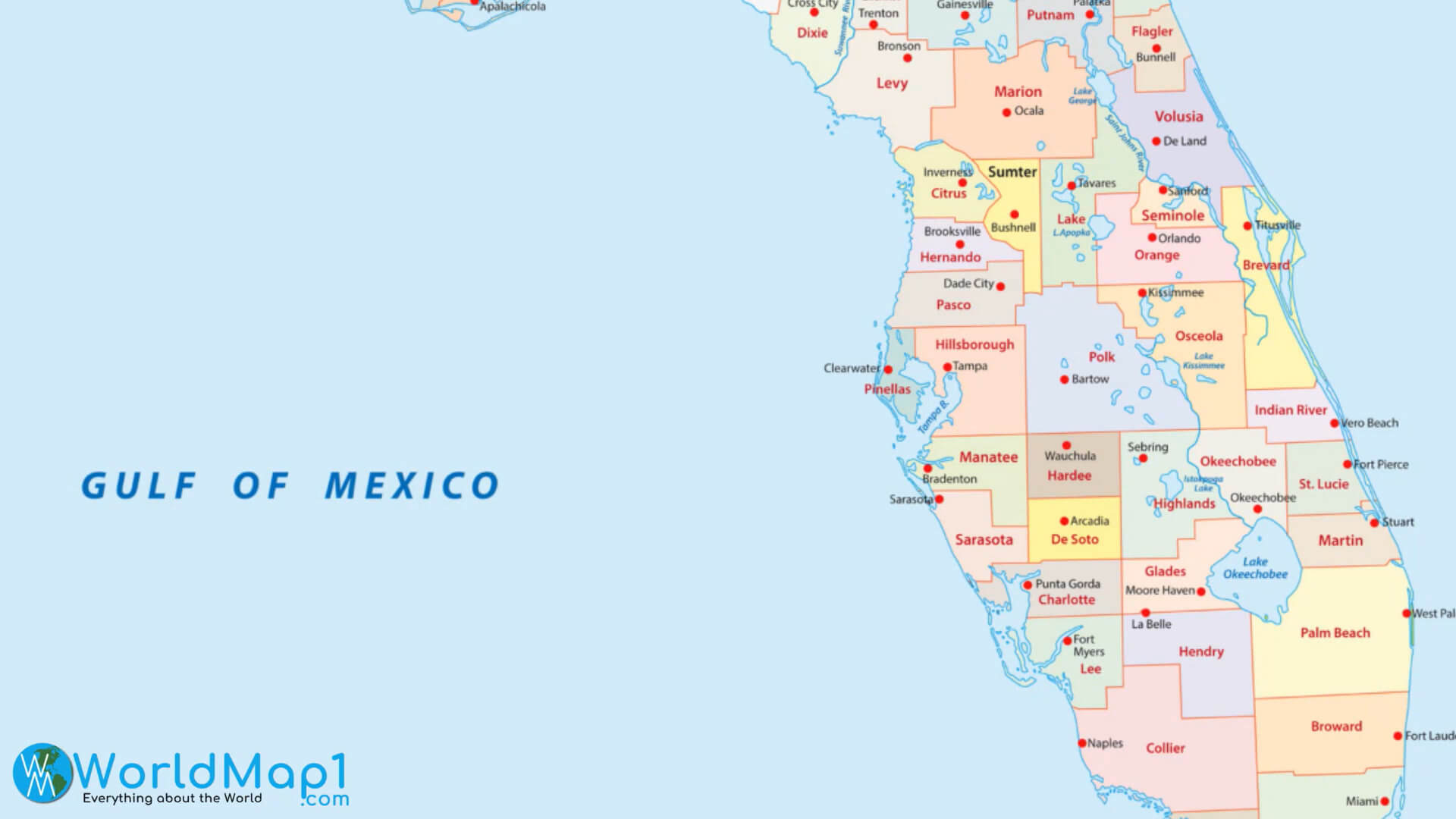 florida-free-printable-map for Free Printable Map Of Florida With Cities Florida Free Printable Map for Free Printable Map Of Florida With Cities