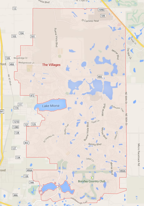 the villages florida map usa