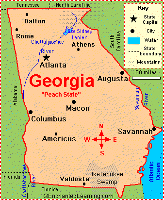 maps of georgia