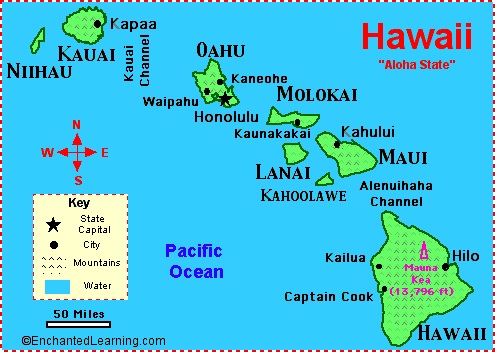 hawaii maps islands