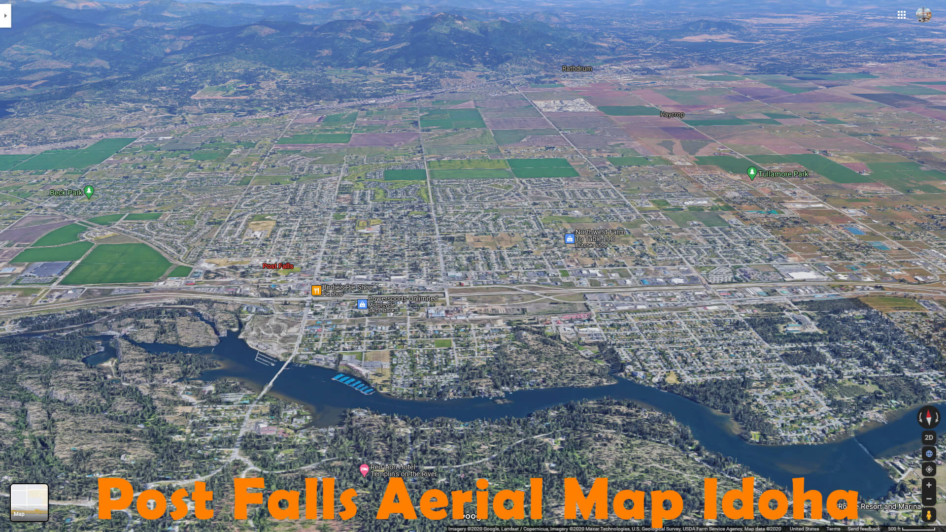 Post Falls, Idaho Aerial Map