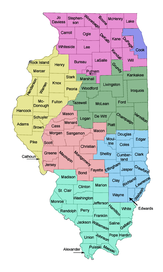 Illinois County Maps