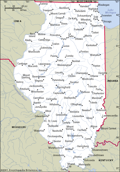 Mattoon illinois Map, United States