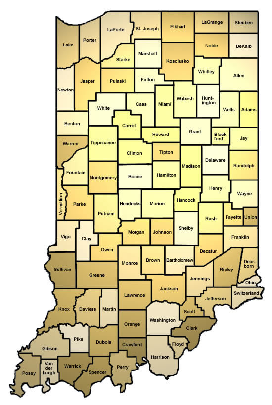 Indiana Counties Map