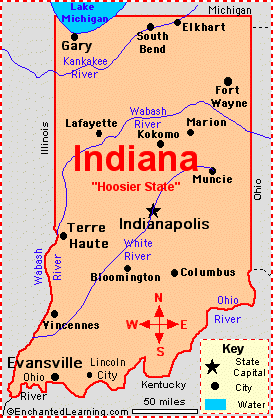 Map of Indiana