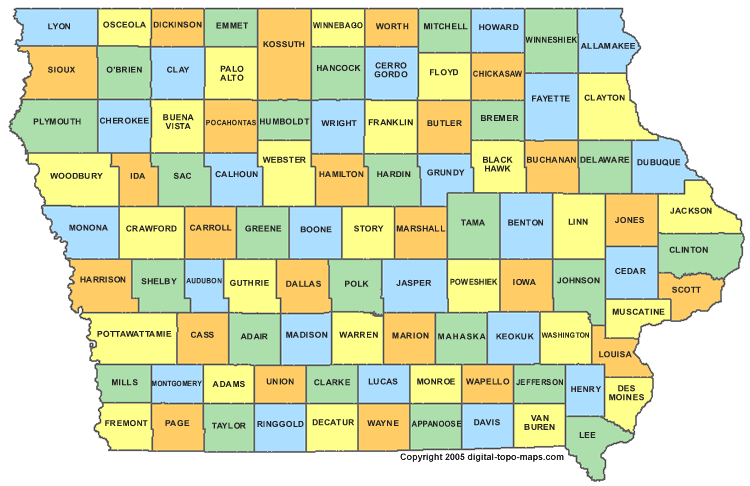 iowa county map