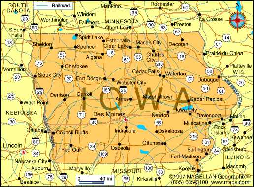 Iowa State Map