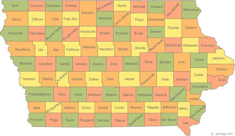 Tiffin iowa Map, United States
