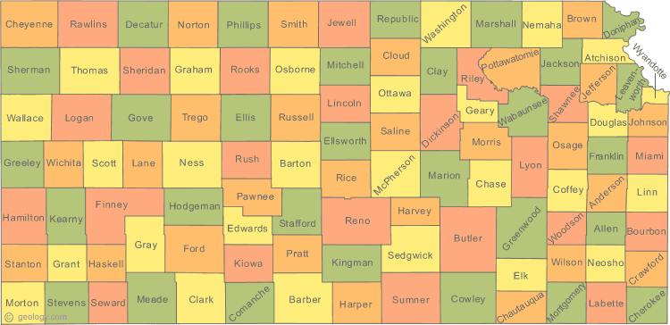 Kechi Kansas Map, United States
