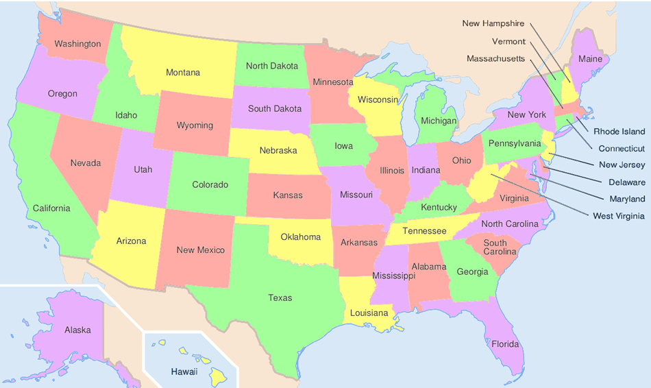 US States Map