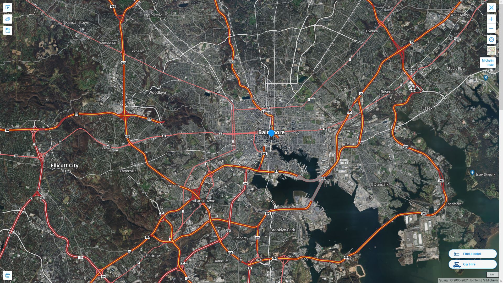 Baltimore Maryland Map - United States