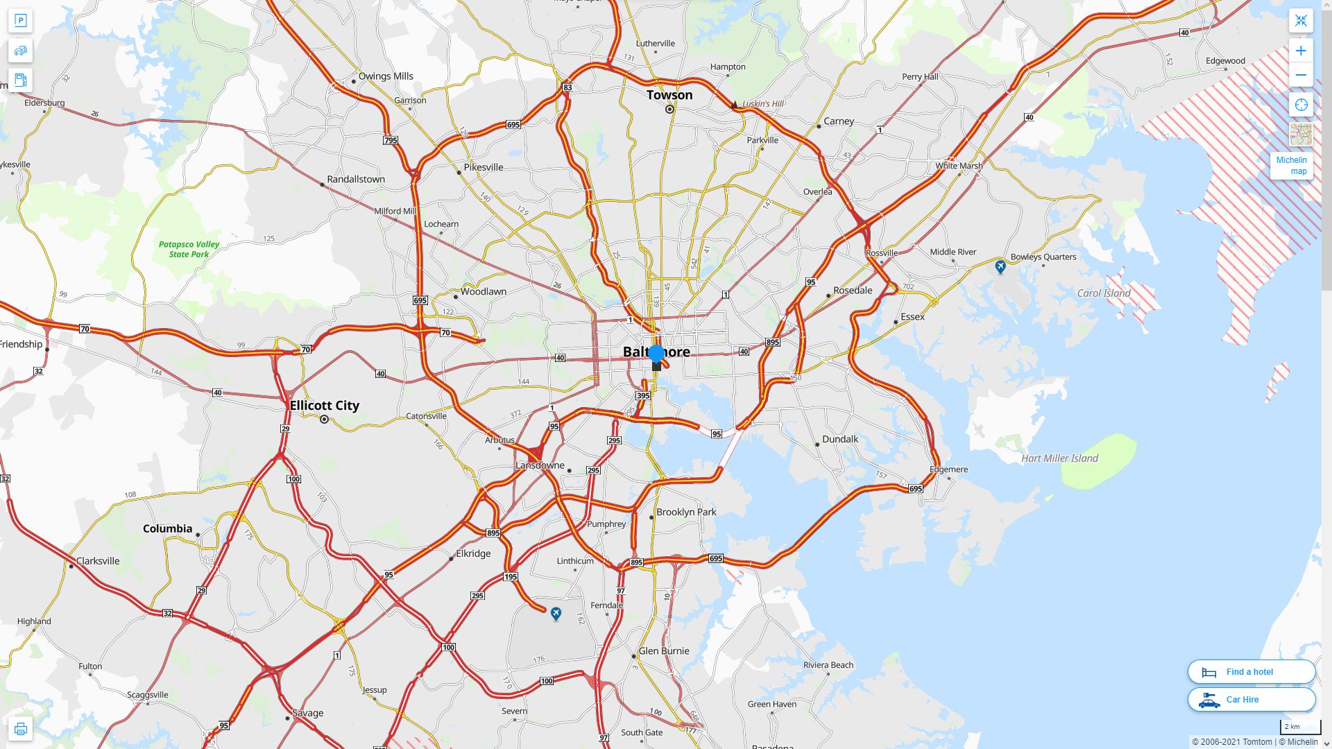 Baltimore, Maryland Map