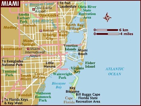 Miami Map and Miami Satellite Image