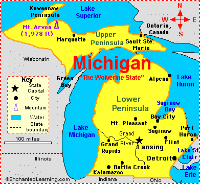 Map of Michigan