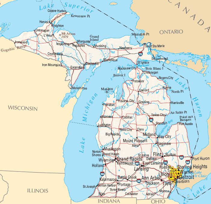 Michigan State Map