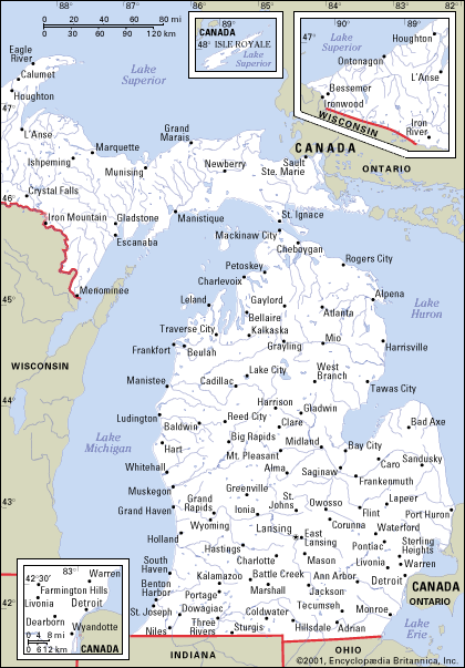 Michigan Map United States