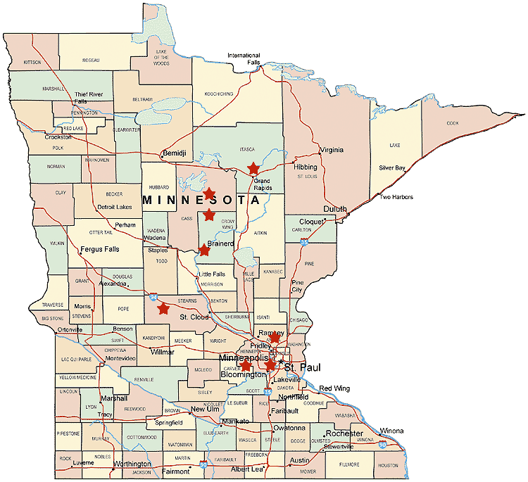 Minnesota Map and Minnesota Satellite Images