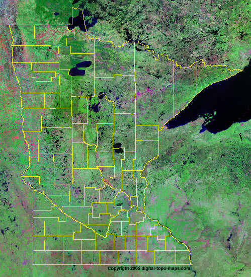 Minnesota satellite image